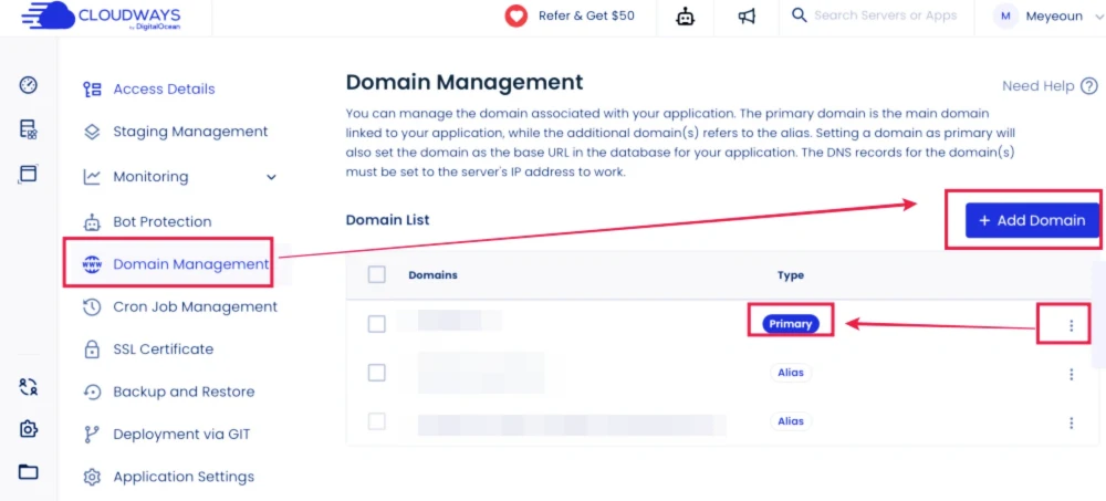Domain-management-add-domain