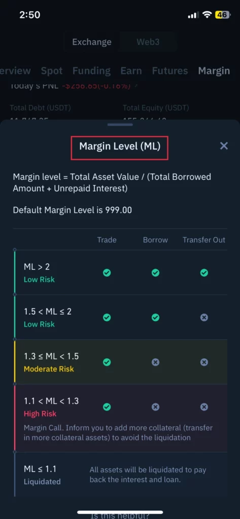 margin-level-ML-마진레벨-바이낸스 